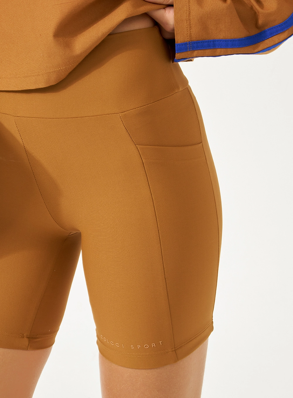 Bermuda Pefect Fit Velocity Com Bolso Lateral Marrom