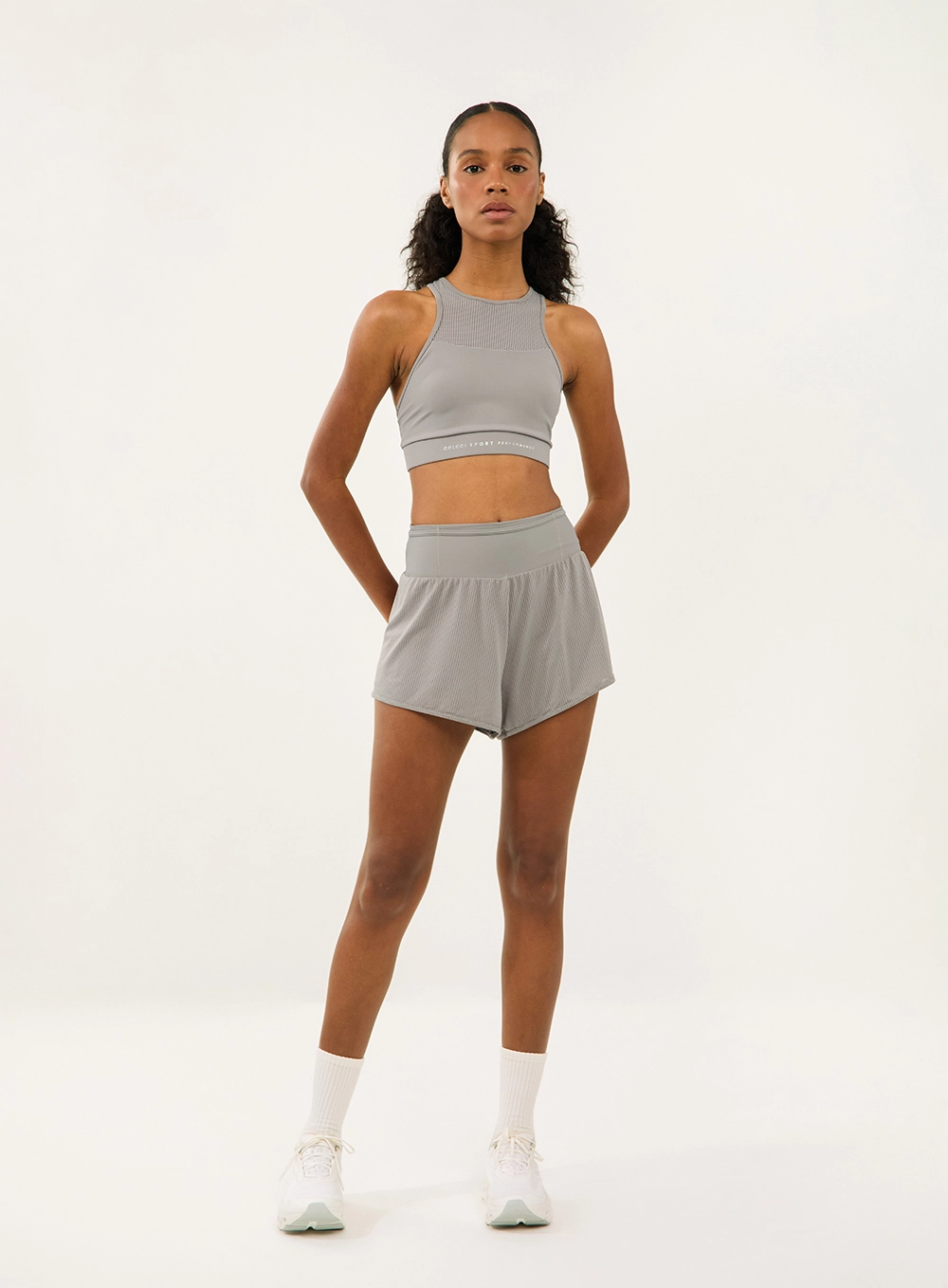 Short Tela Cinza