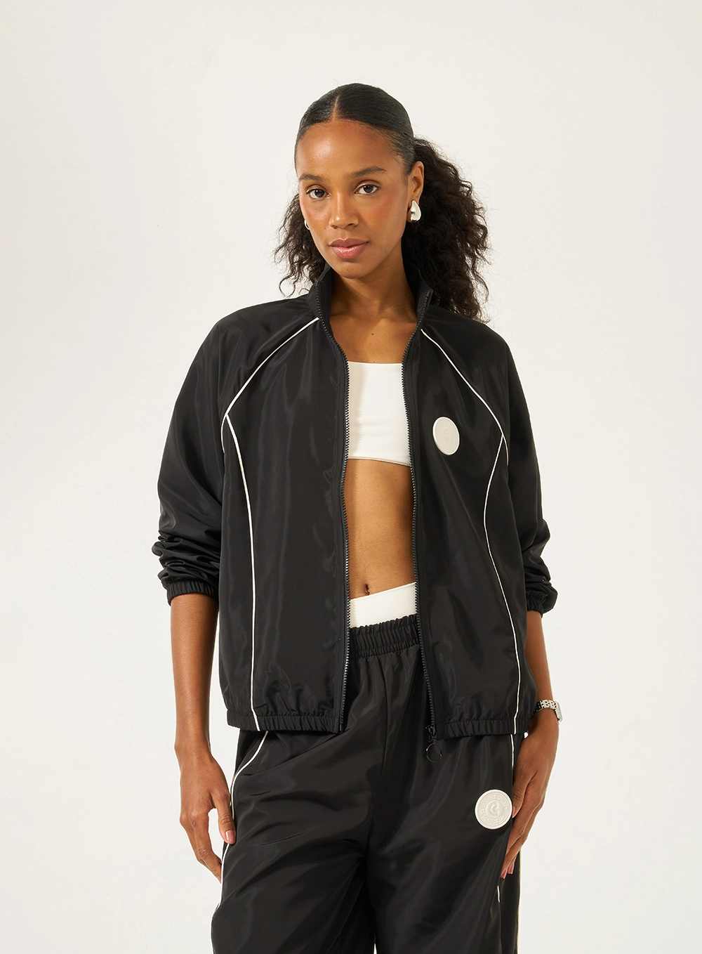 Jaqueta Nylon 1 Feminino Colcci Sport Preto