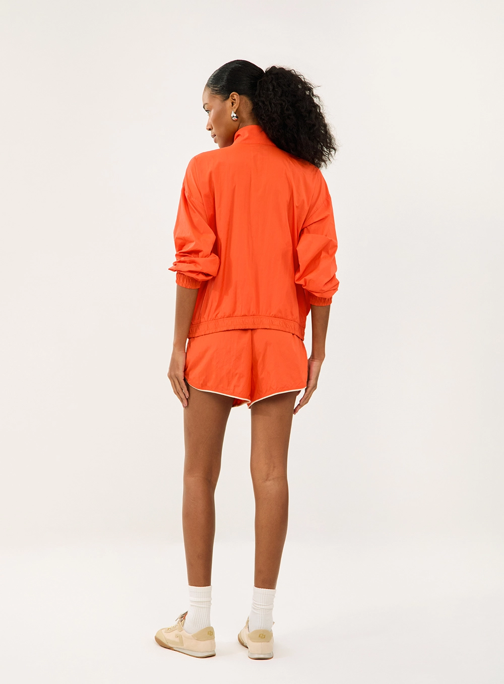 Jaqueta Comfort Esportiva Em Nylon Laranja