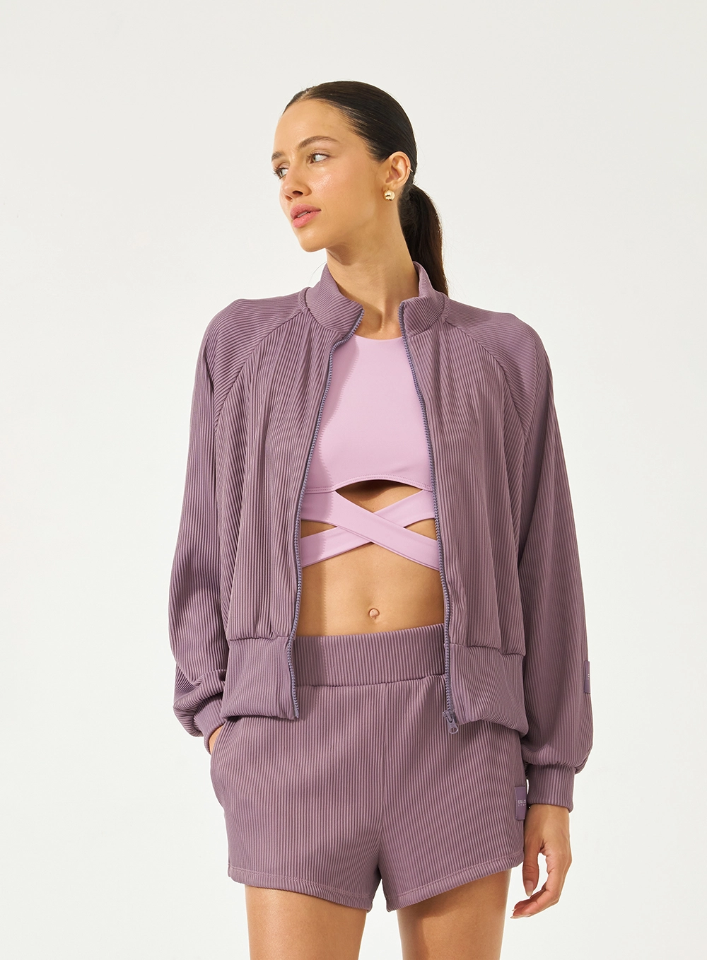 Jaqueta Malha Sport 1 Feminino Colcci Sport Roxo
