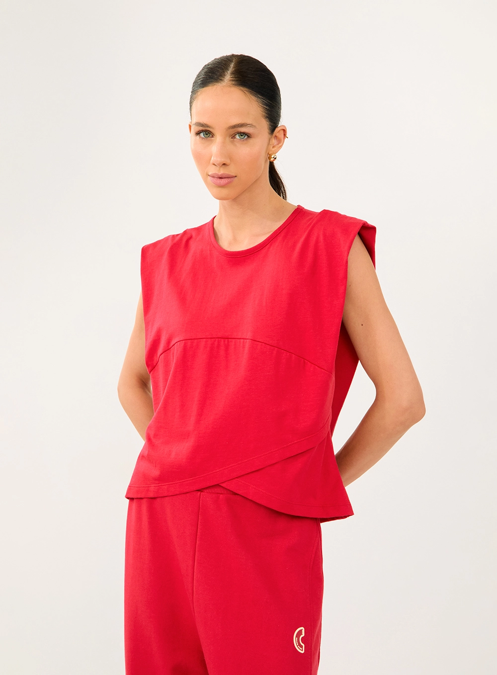 Camiseta Malha 1 Feminino Colcci Sport Vermelho