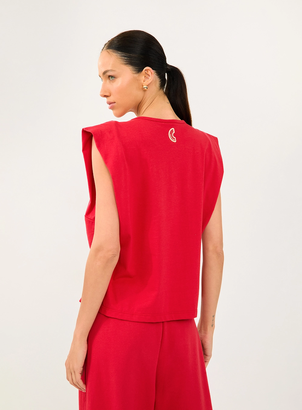 Camiseta Malha 1 Feminino Colcci Sport Vermelho