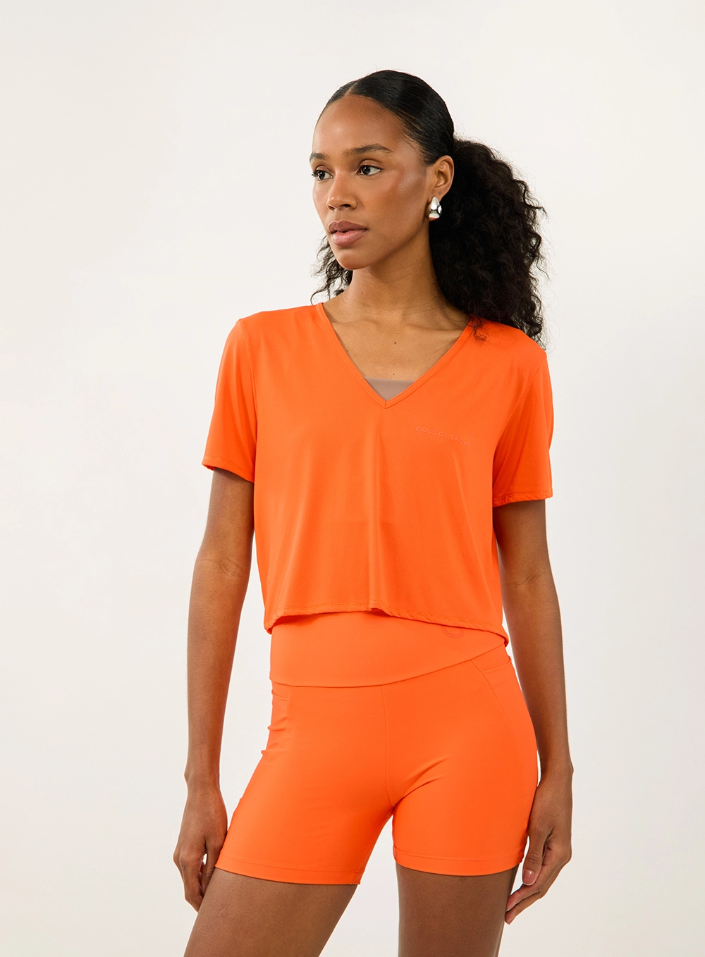 Camiseta Malha Sport 1 Feminino Colcci Sport Laranja