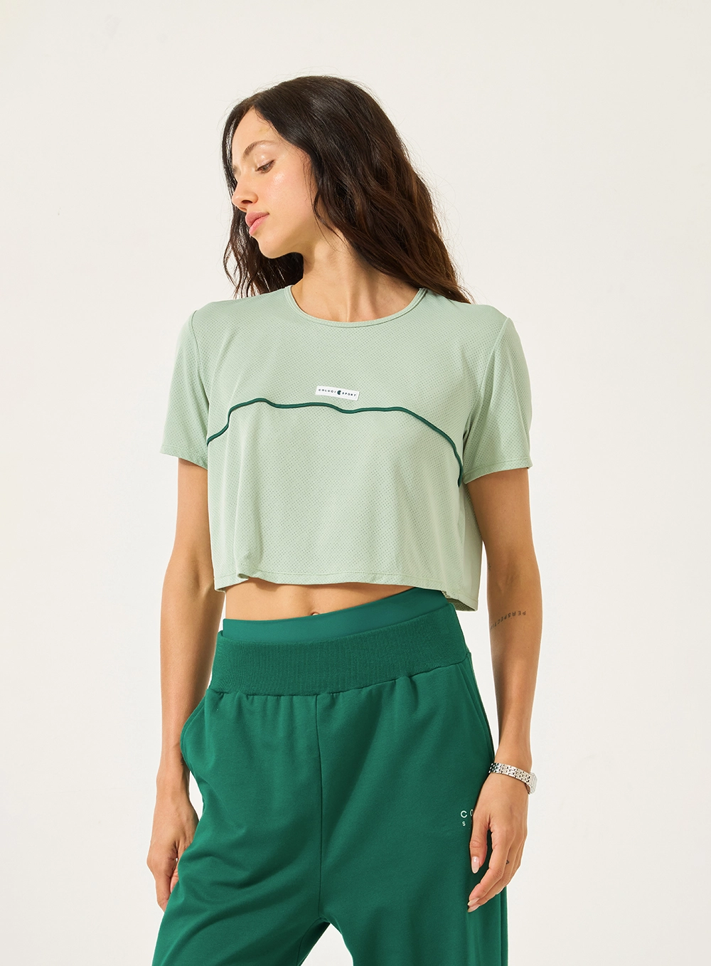 Camiseta Comfort Encurtada Verde