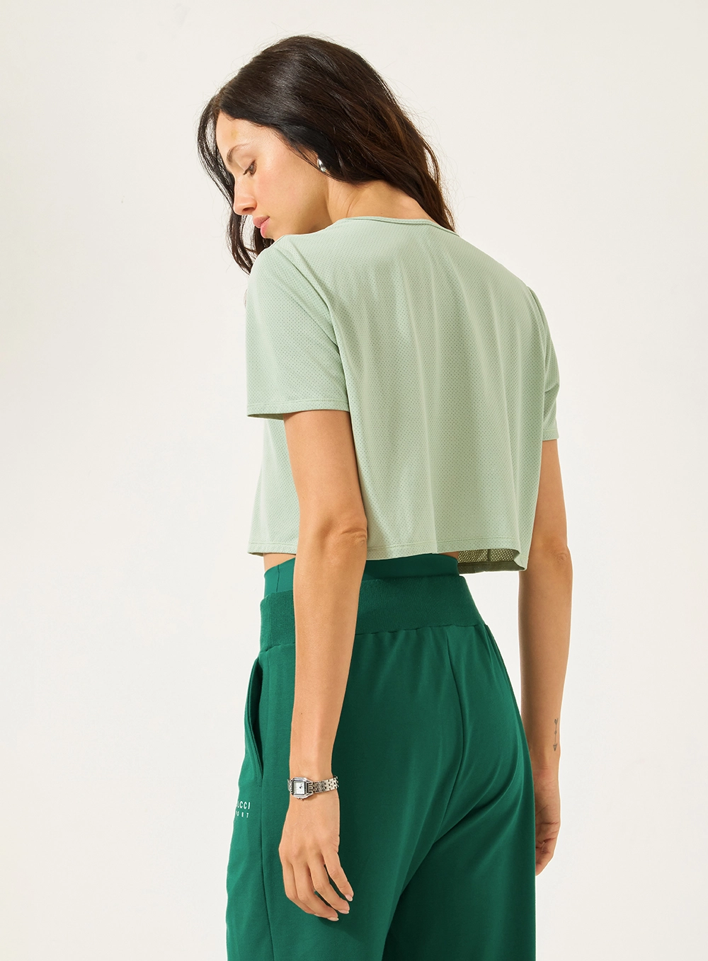 Camiseta Comfort Encurtada Verde