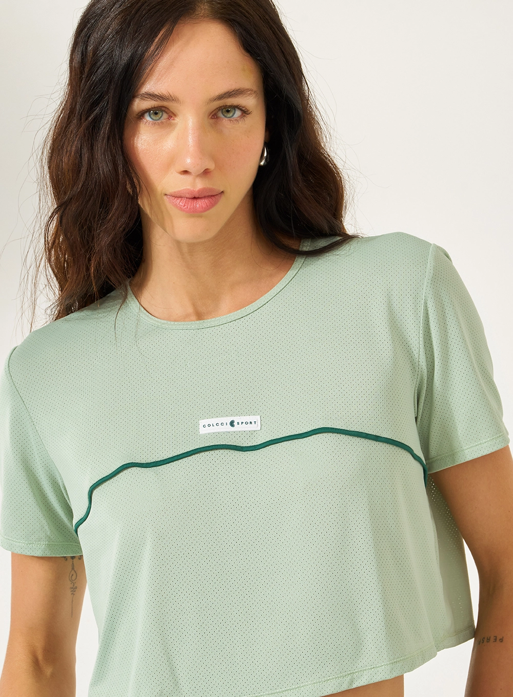 Camiseta Comfort Encurtada Verde