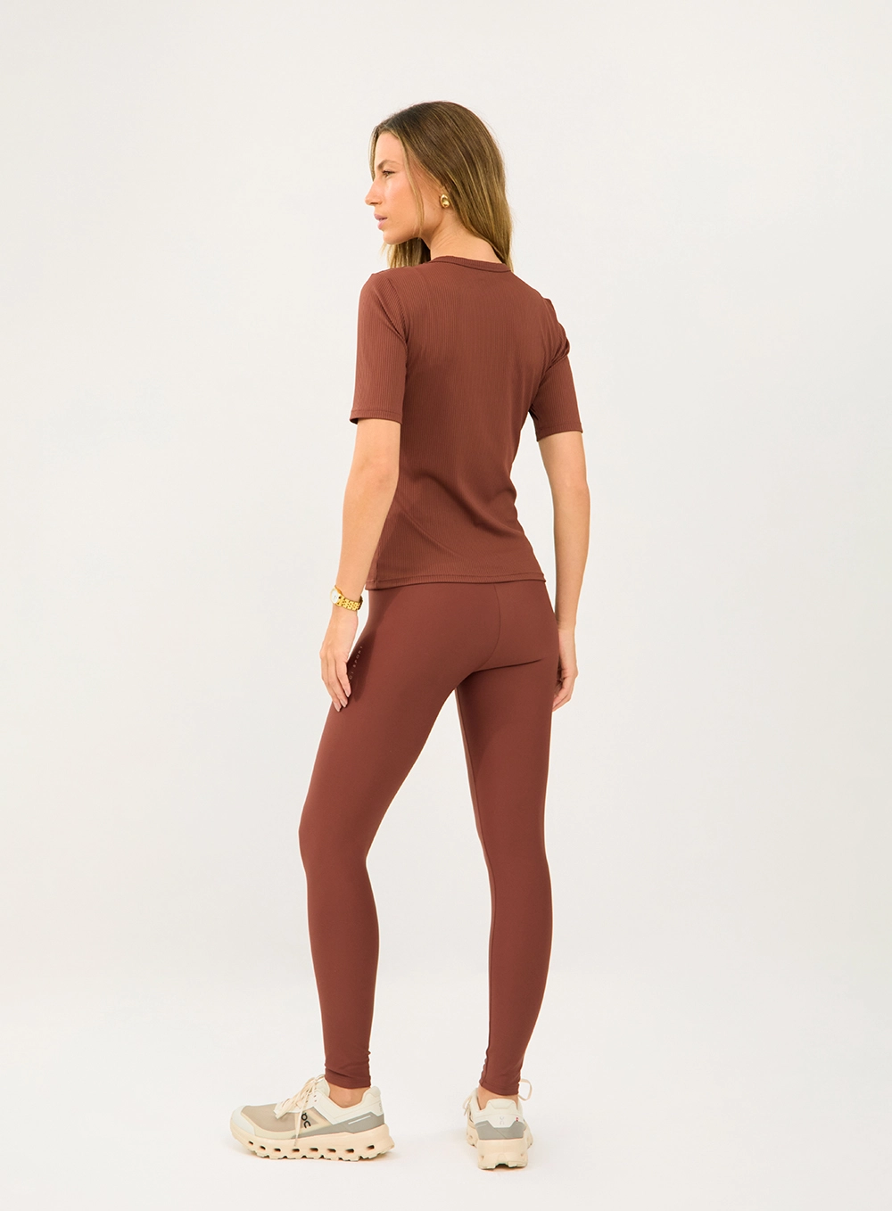 Camiseta Canelada Marrom Marissa