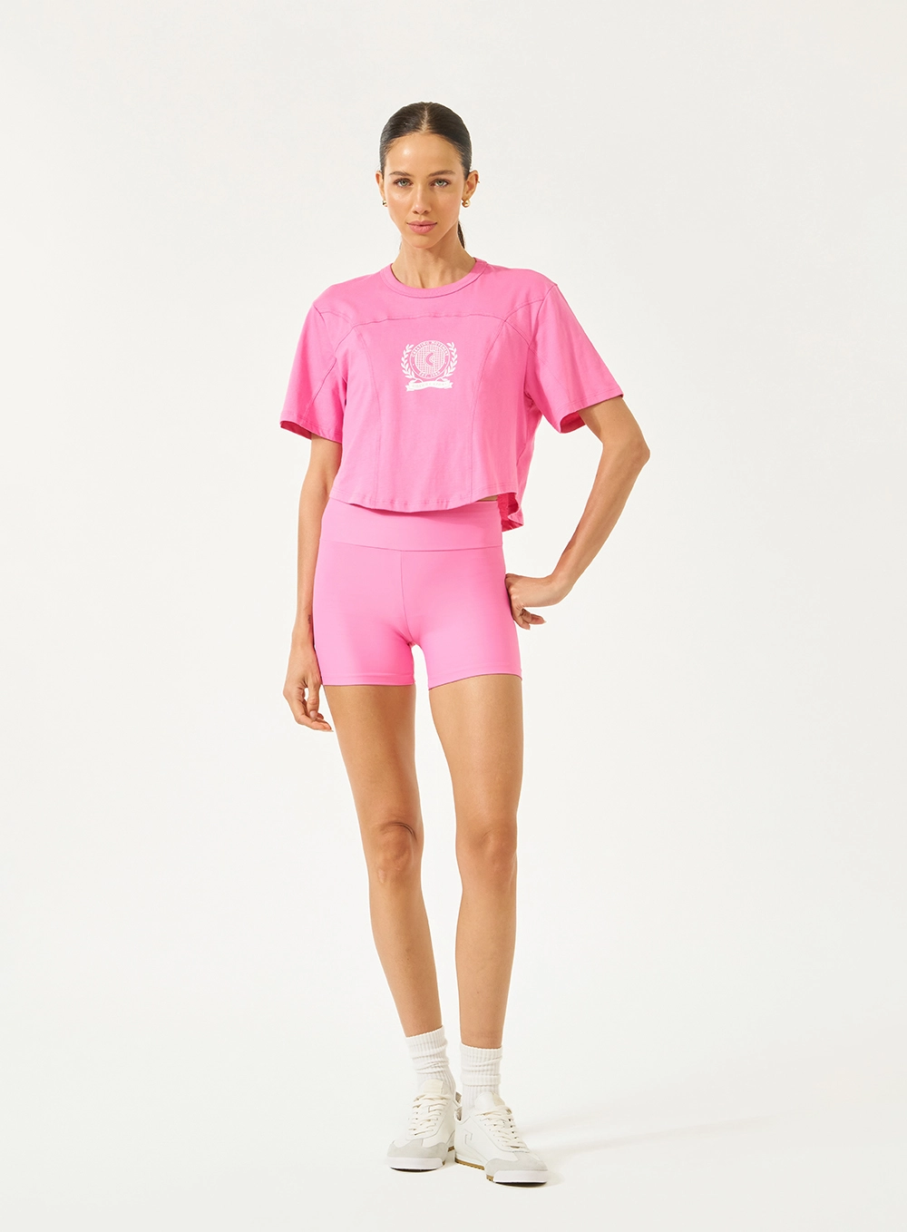Camiseta Comfort Cropped Rosa