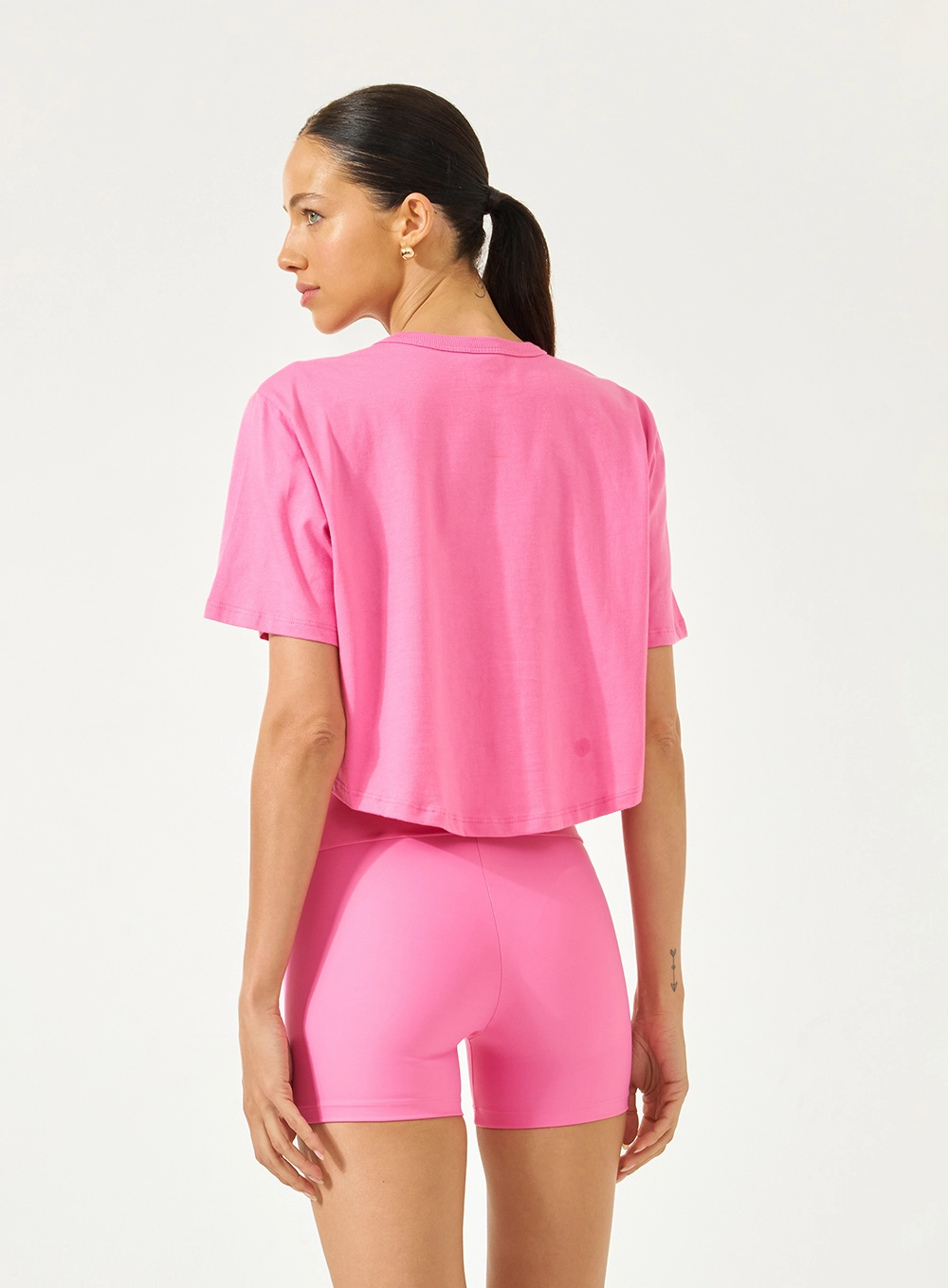 Camiseta Comfort Cropped Rosa