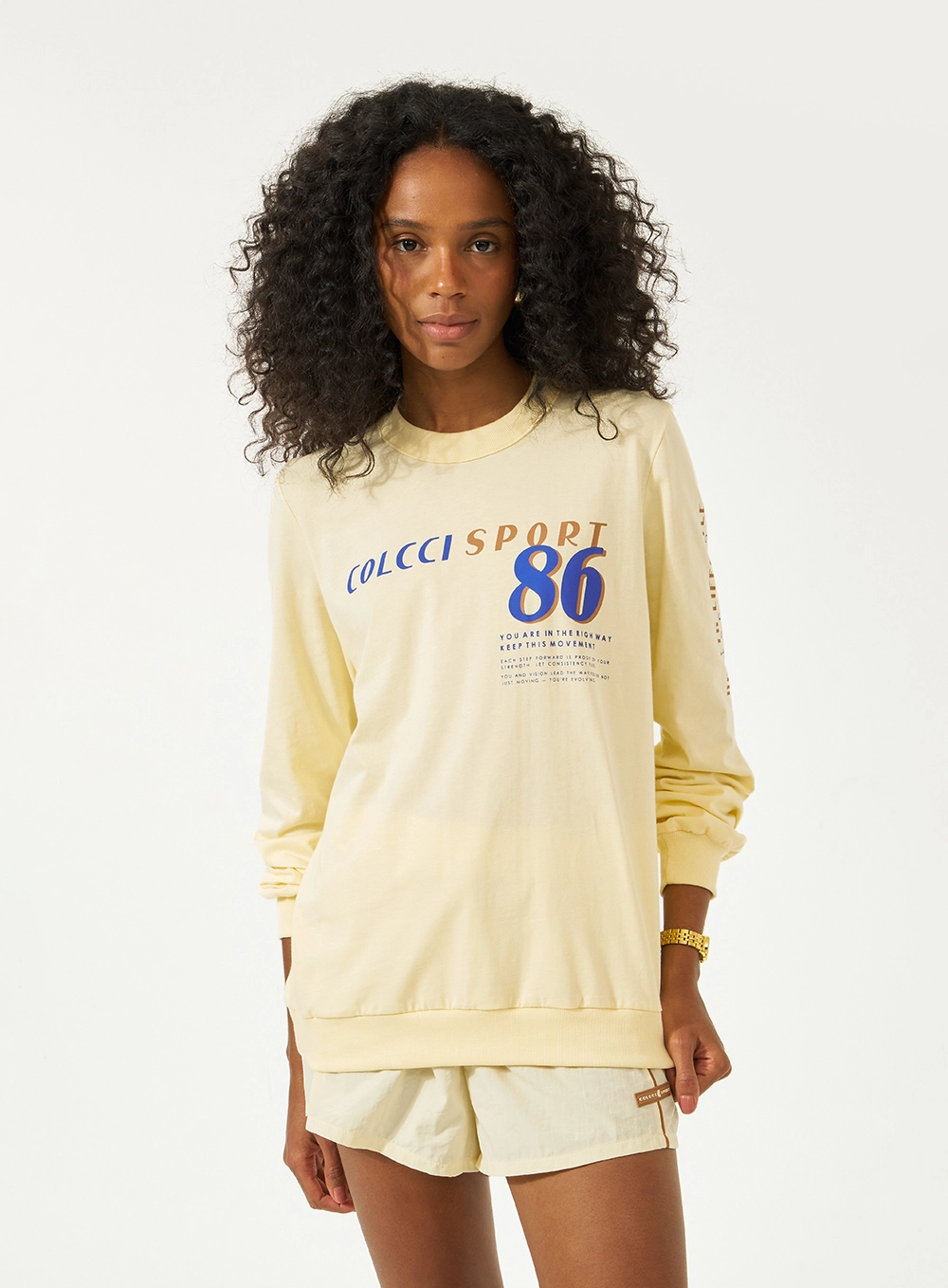 Camiseta Malha 1 Feminino Colcci Sport Amarelo