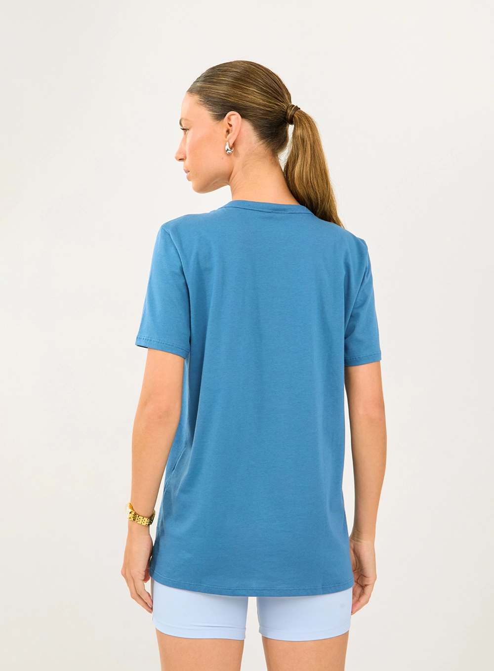 Camiseta Comfort Com Estampa Azul