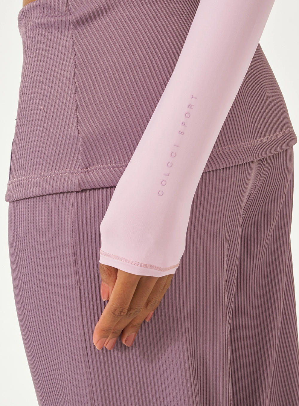 Blusa Slim Curta Manga Longa Roxo