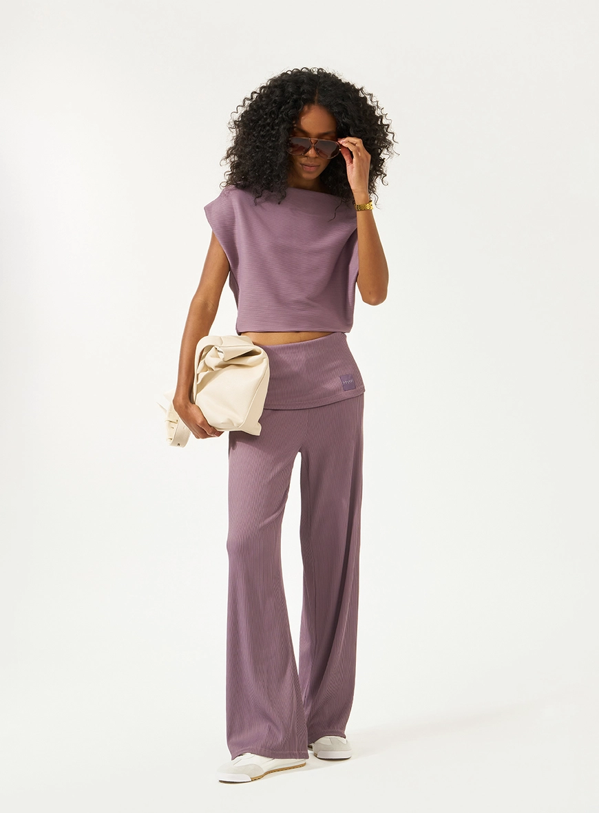 Blusa Canelada Costas Com Vazado