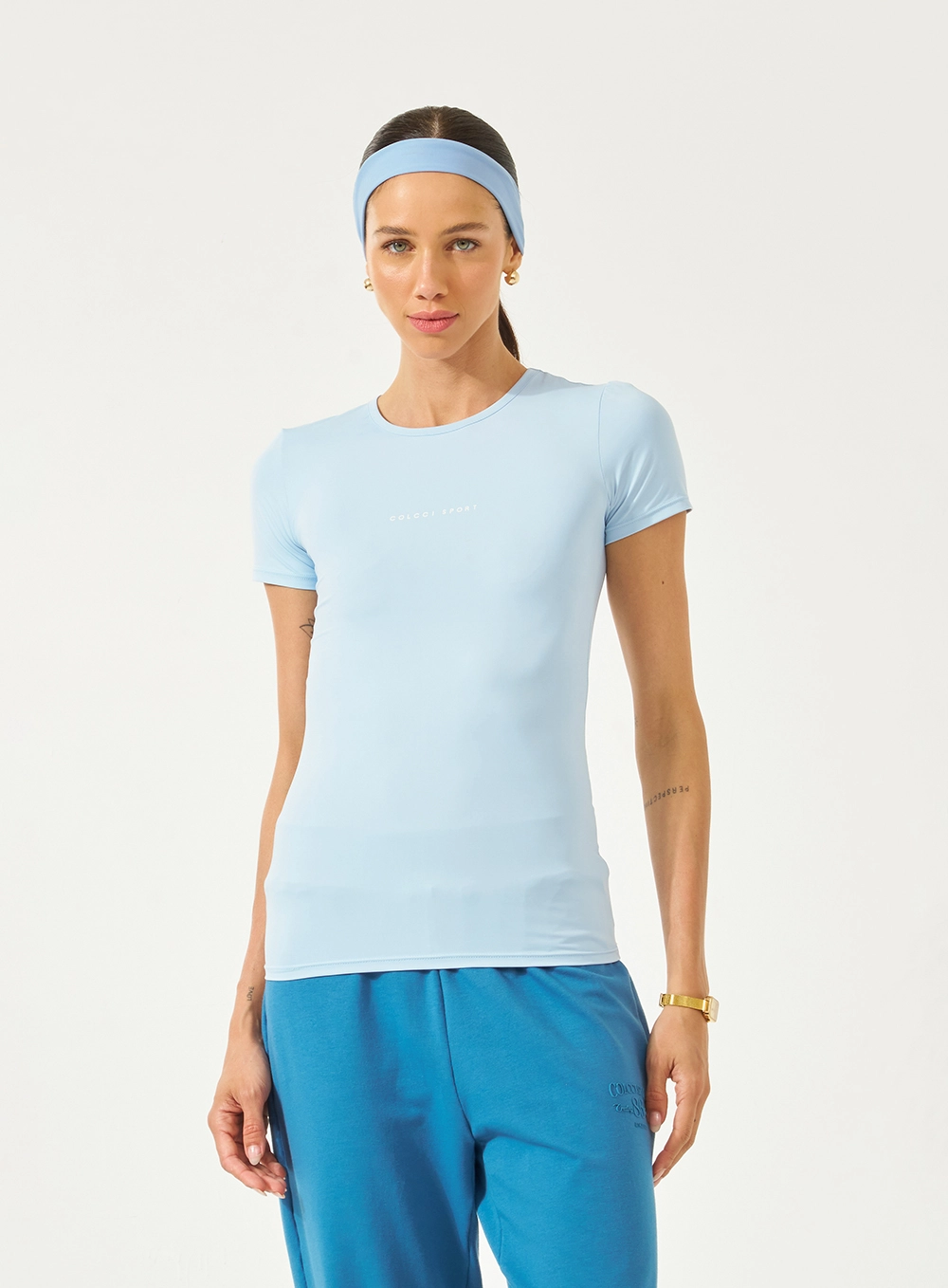 Blusa Baby Tee Slim Azul
