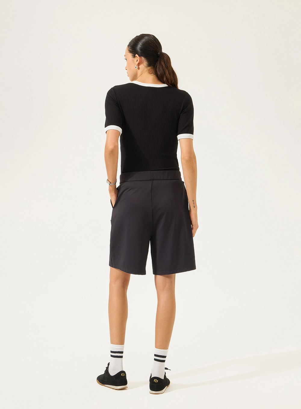 Blusa Slim Canelada Preto