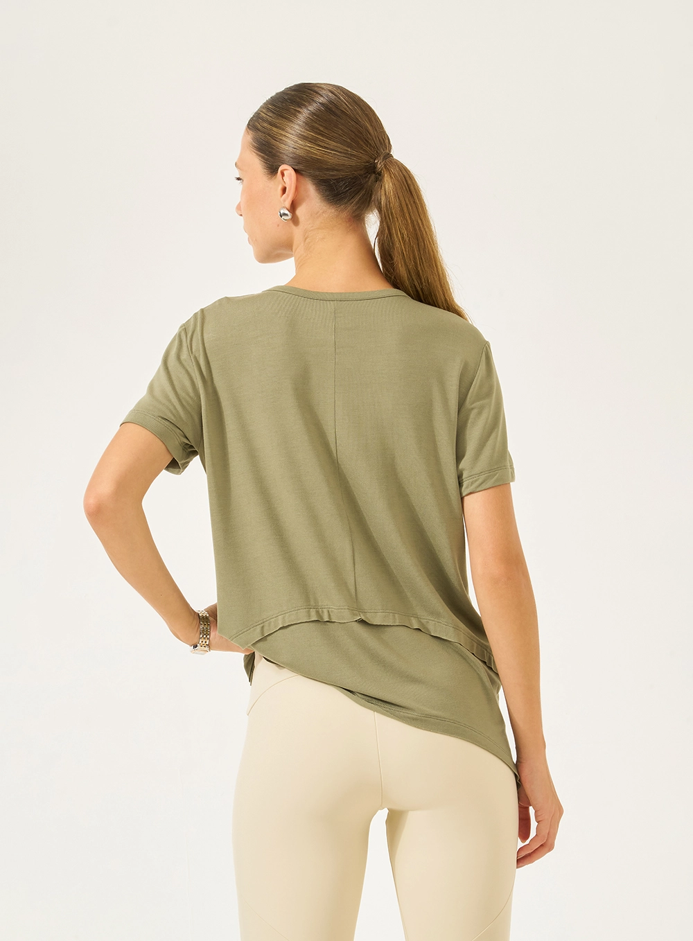 Blusa Comfy Em Camadas Verde