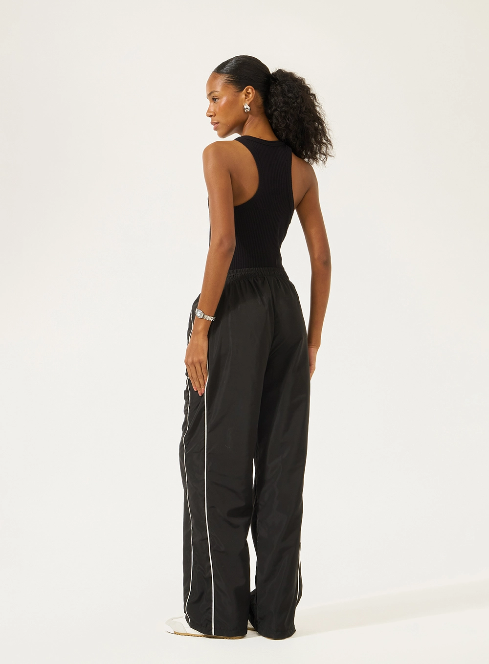 Regata Canelada Slim Preto