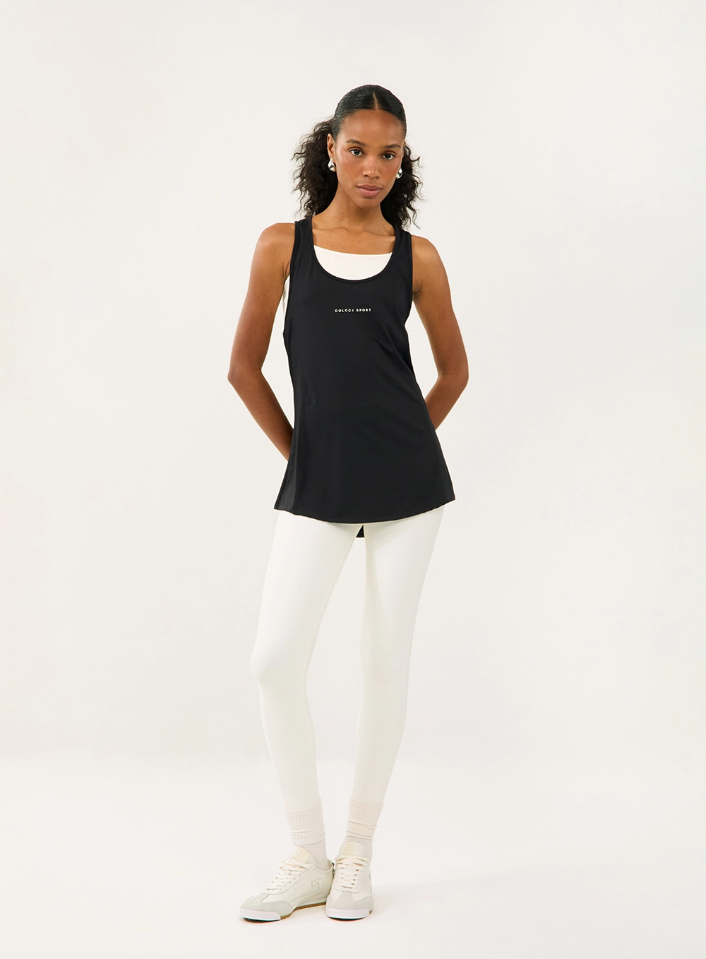 Regata Malha Sport 1 Feminino Colcci Sport Preto