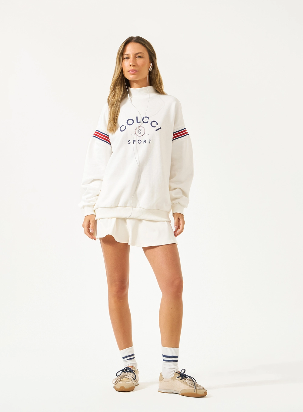 Blusão Moletom Comfort Com Estampa E Listras Off
