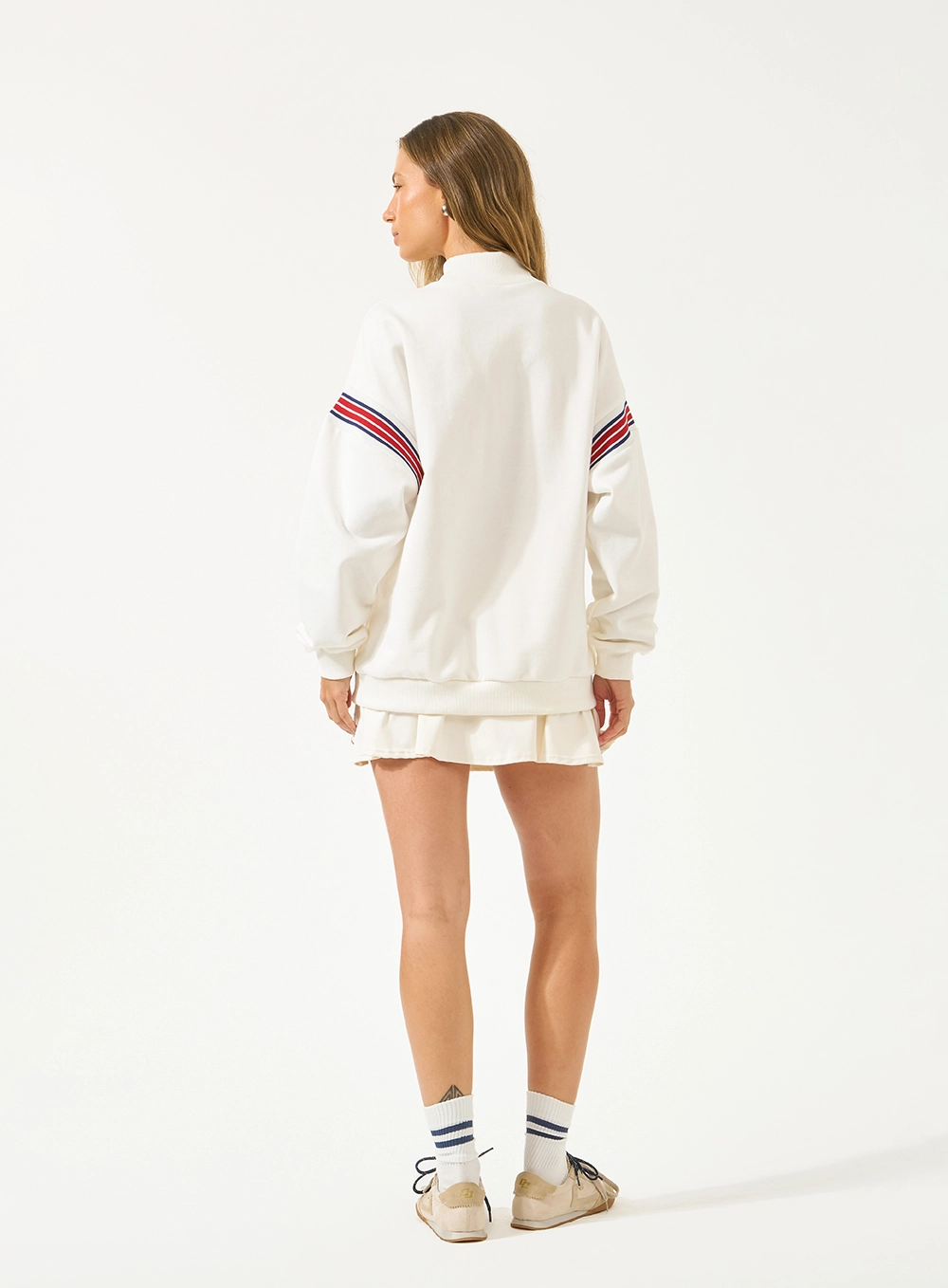 Blusão Moletom Comfort Com Estampa E Listras Off