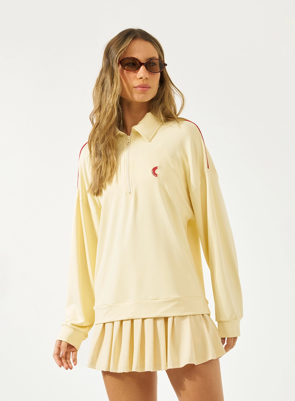 Blusão Comfort Com Gola Dupla Amarelo
