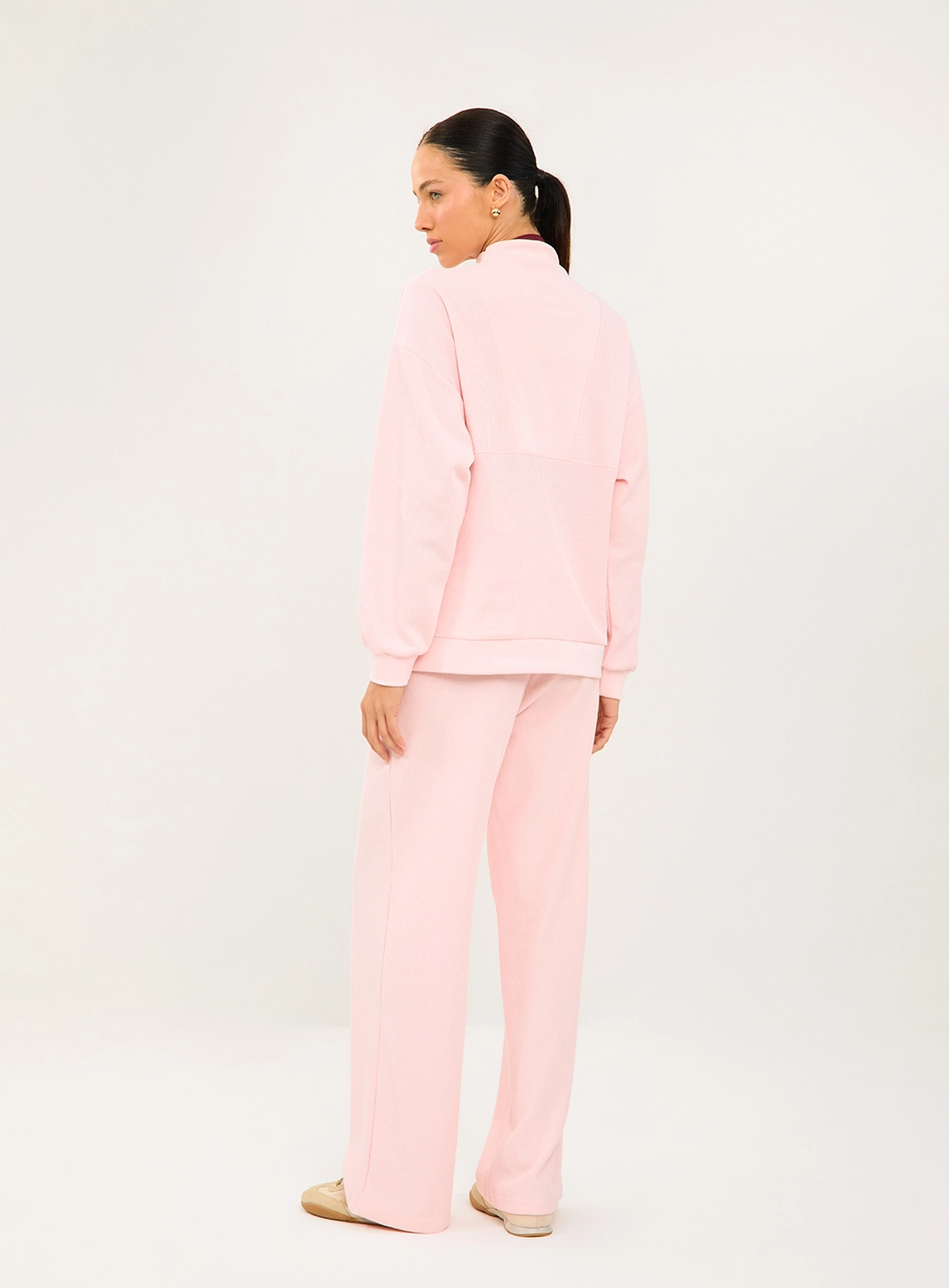 Blusão Comfy Gola Alta Rosa