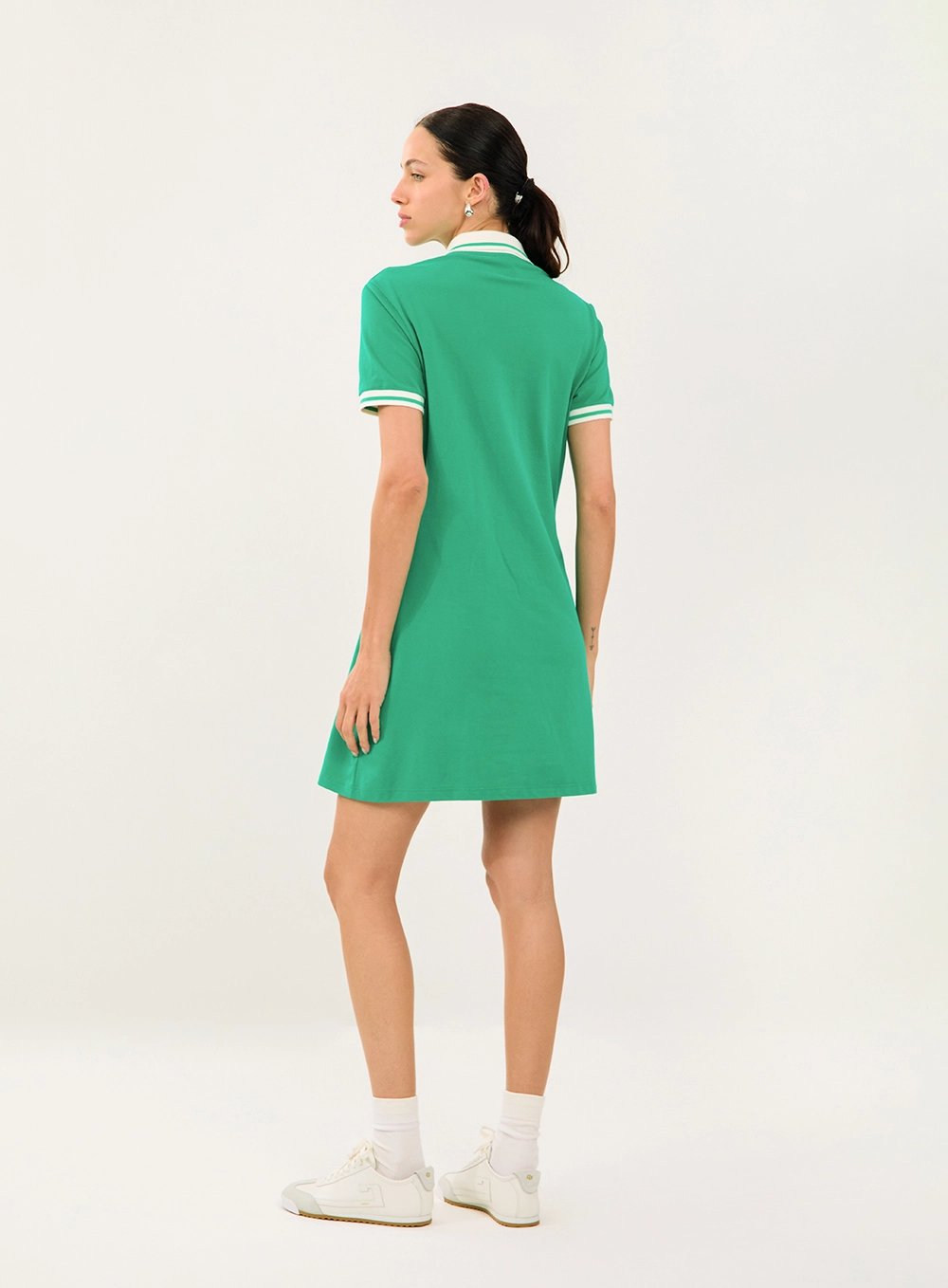 Vestido Comfort Gola Polo Verde