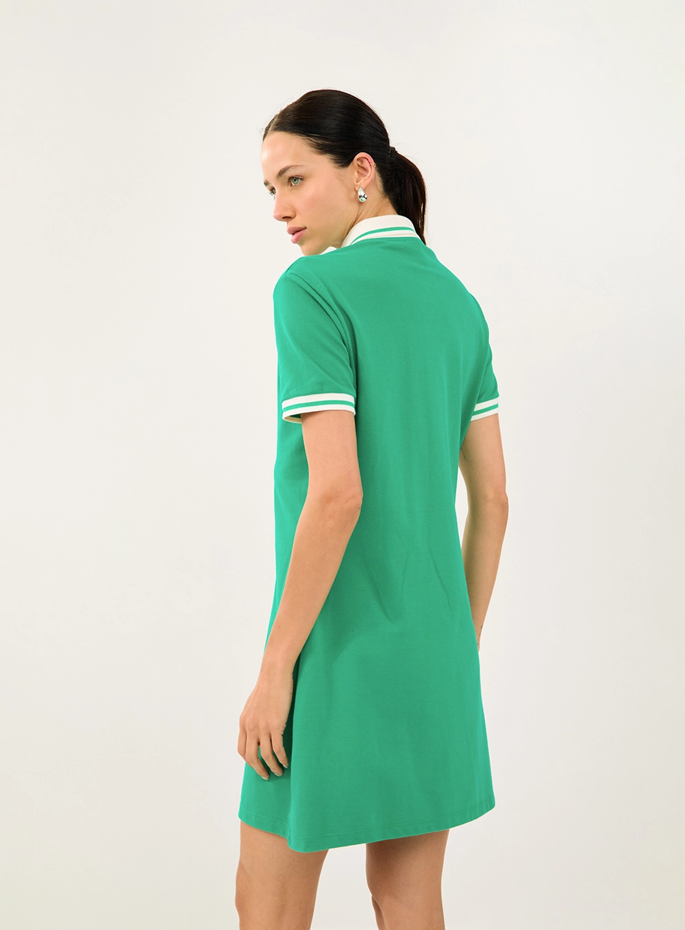 Vestido Comfort Gola Polo Verde