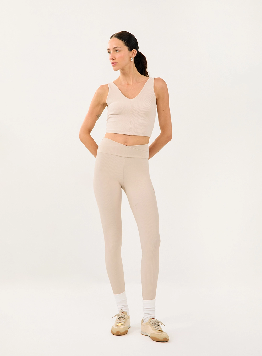 Top Malha Sport  Feminino Colcci Sport Bege