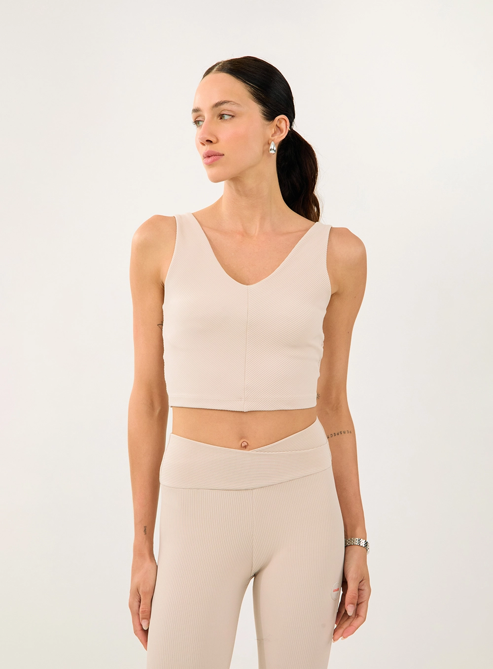 Top Malha Sport  Feminino Colcci Sport Bege