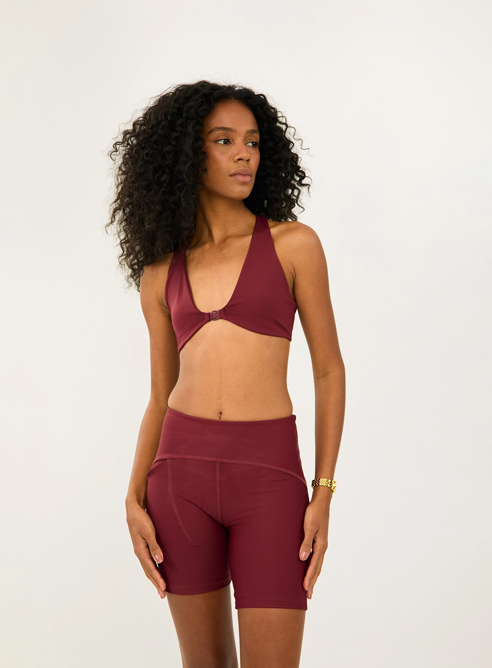 Top Malha Sport  Feminino Colcci Sport Bordô
