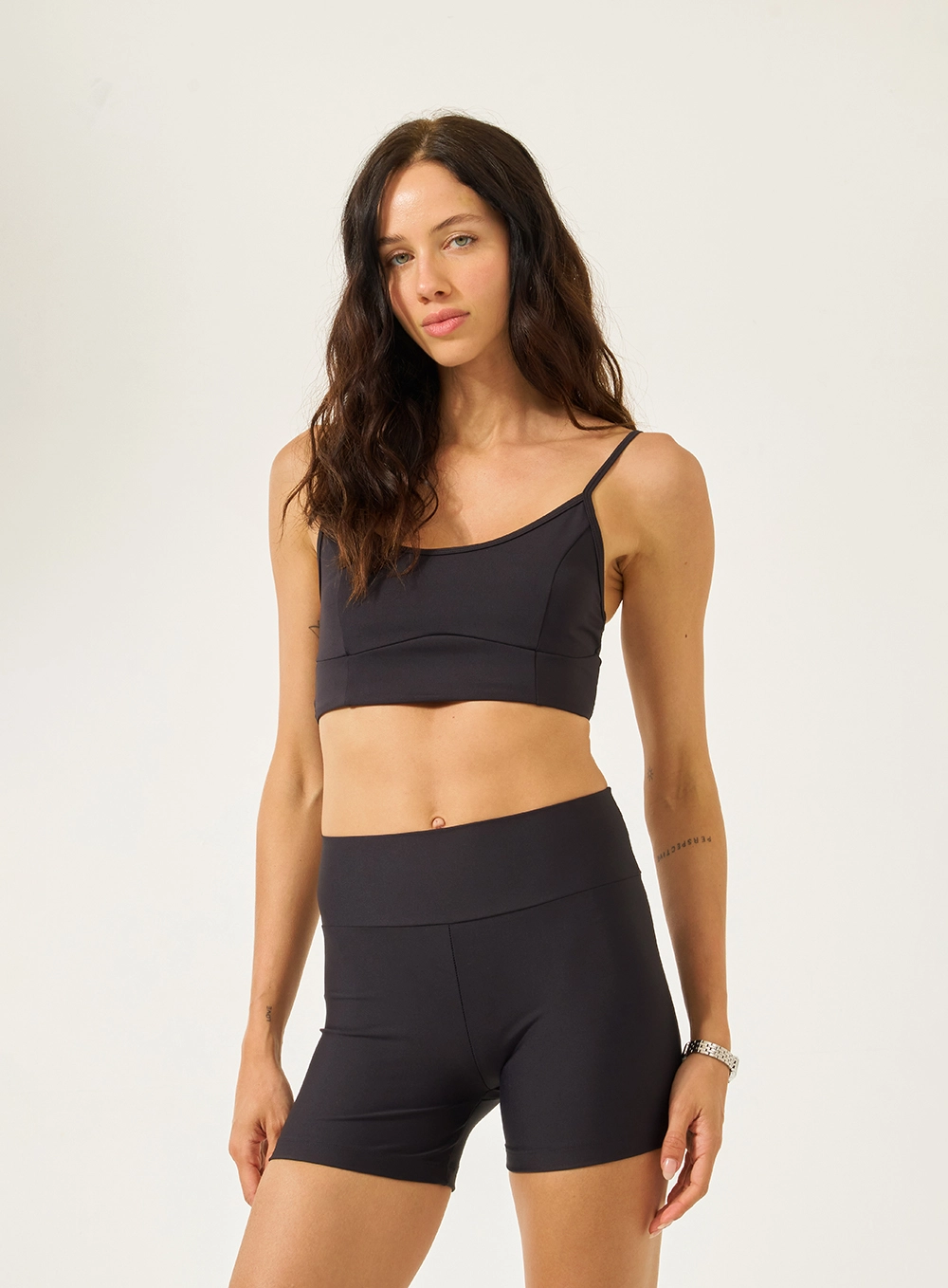 Top Slim Alças Finas Preto