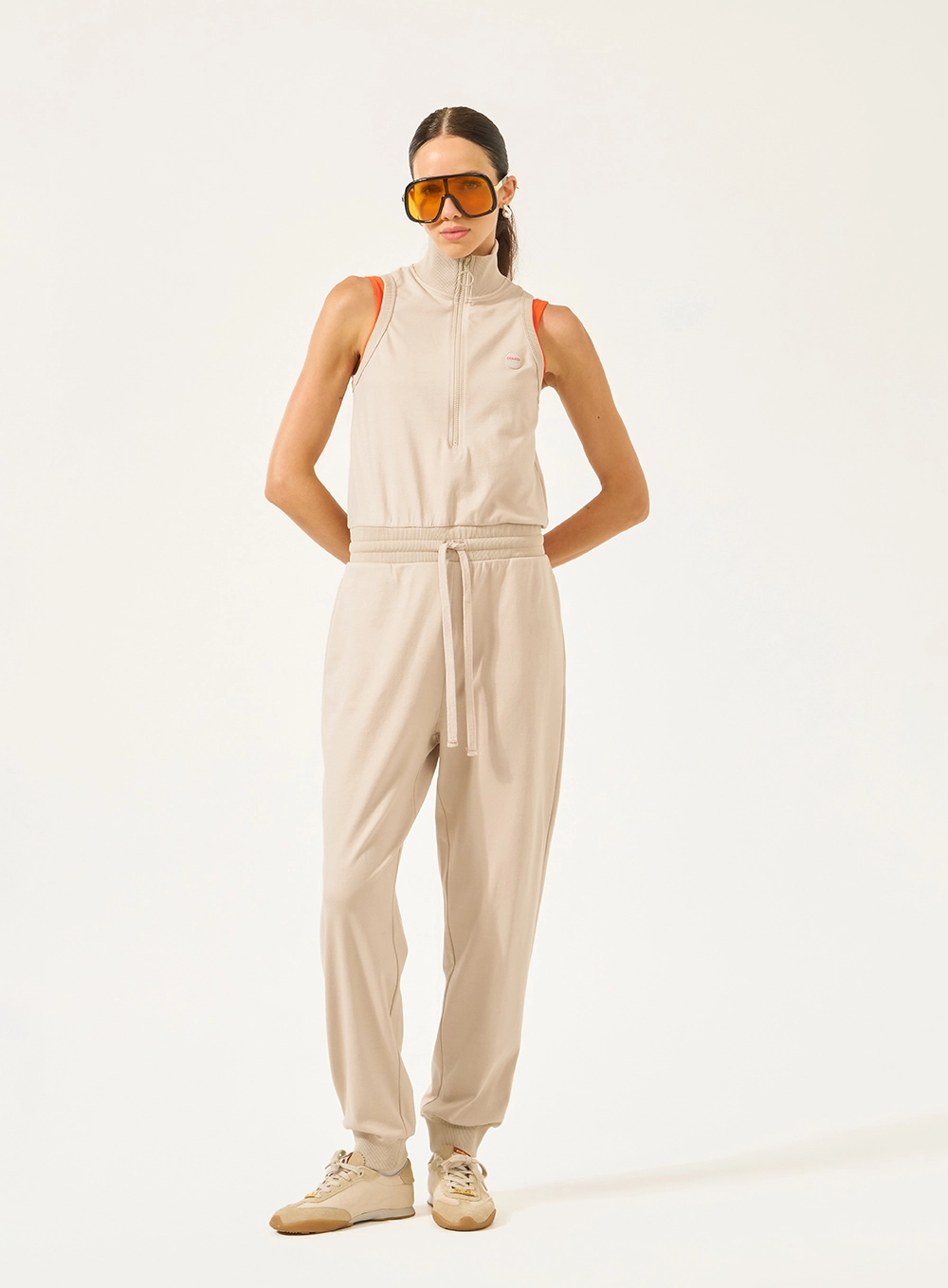 Macacao Malha 1 Feminino Colcci Sport Bege