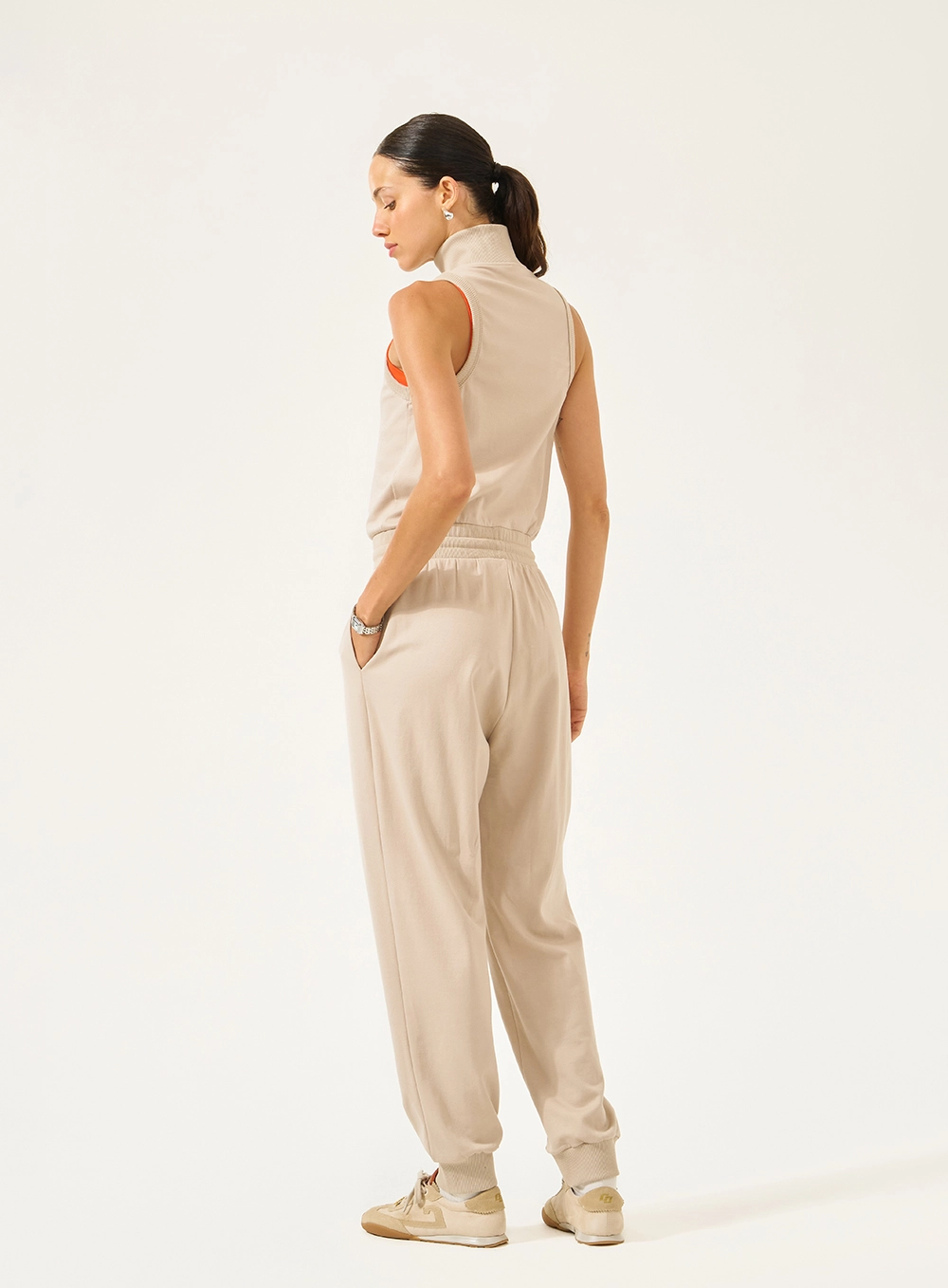 Macacao Malha 1 Feminino Colcci Sport Bege