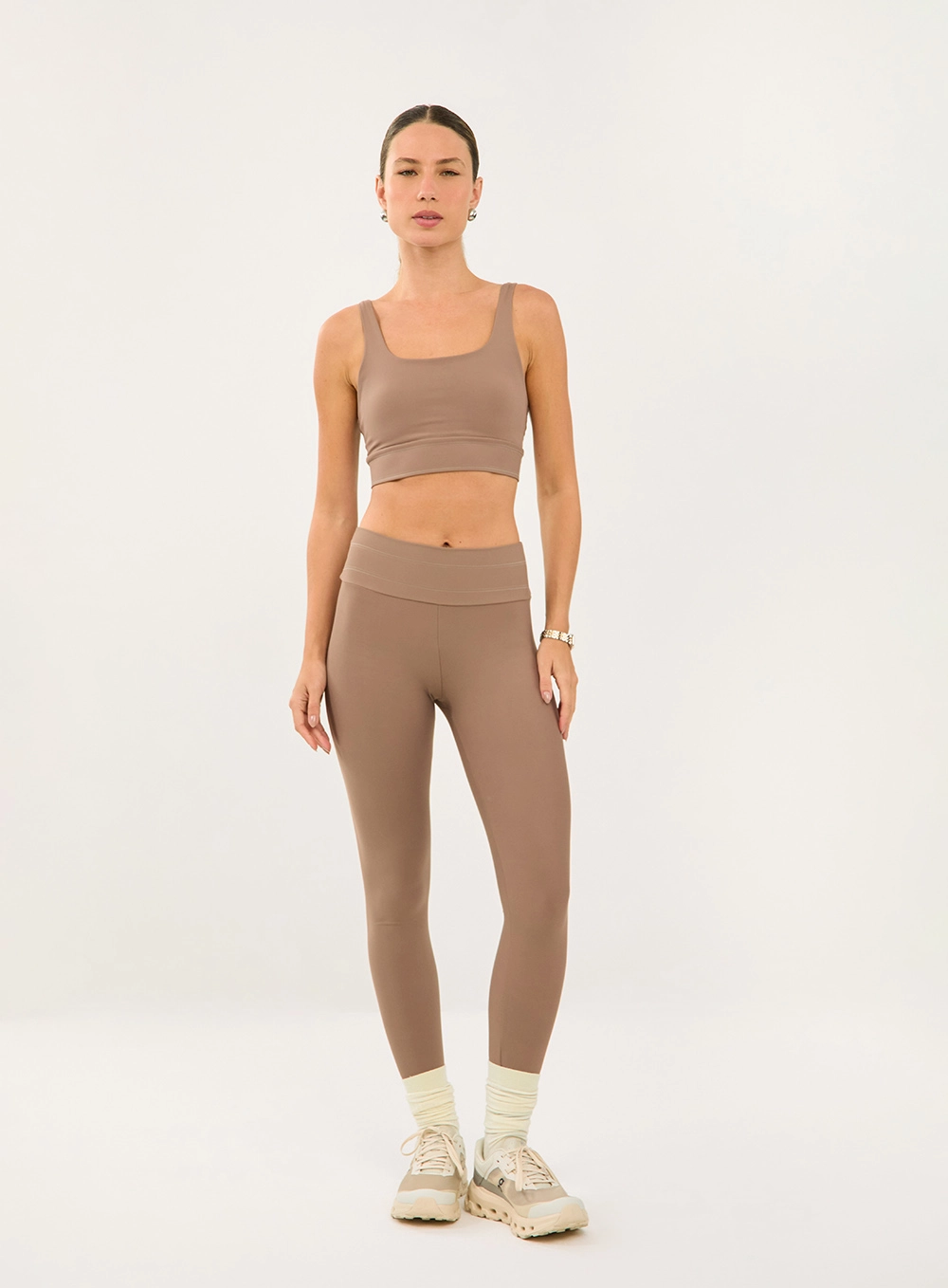 Conjunto Malha Sport 1 Feminino Colcci Sport Marrom