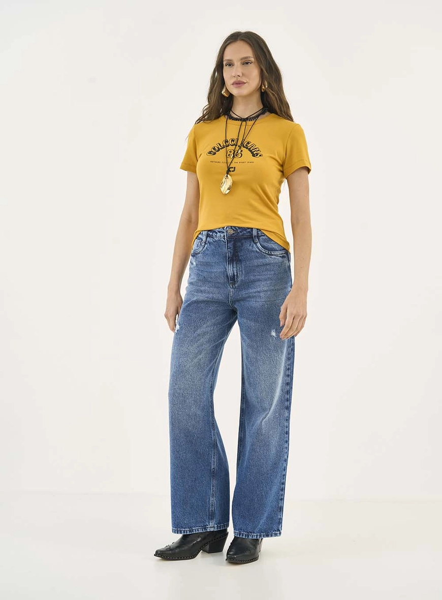 Calça Jeans Wide Leg Seul