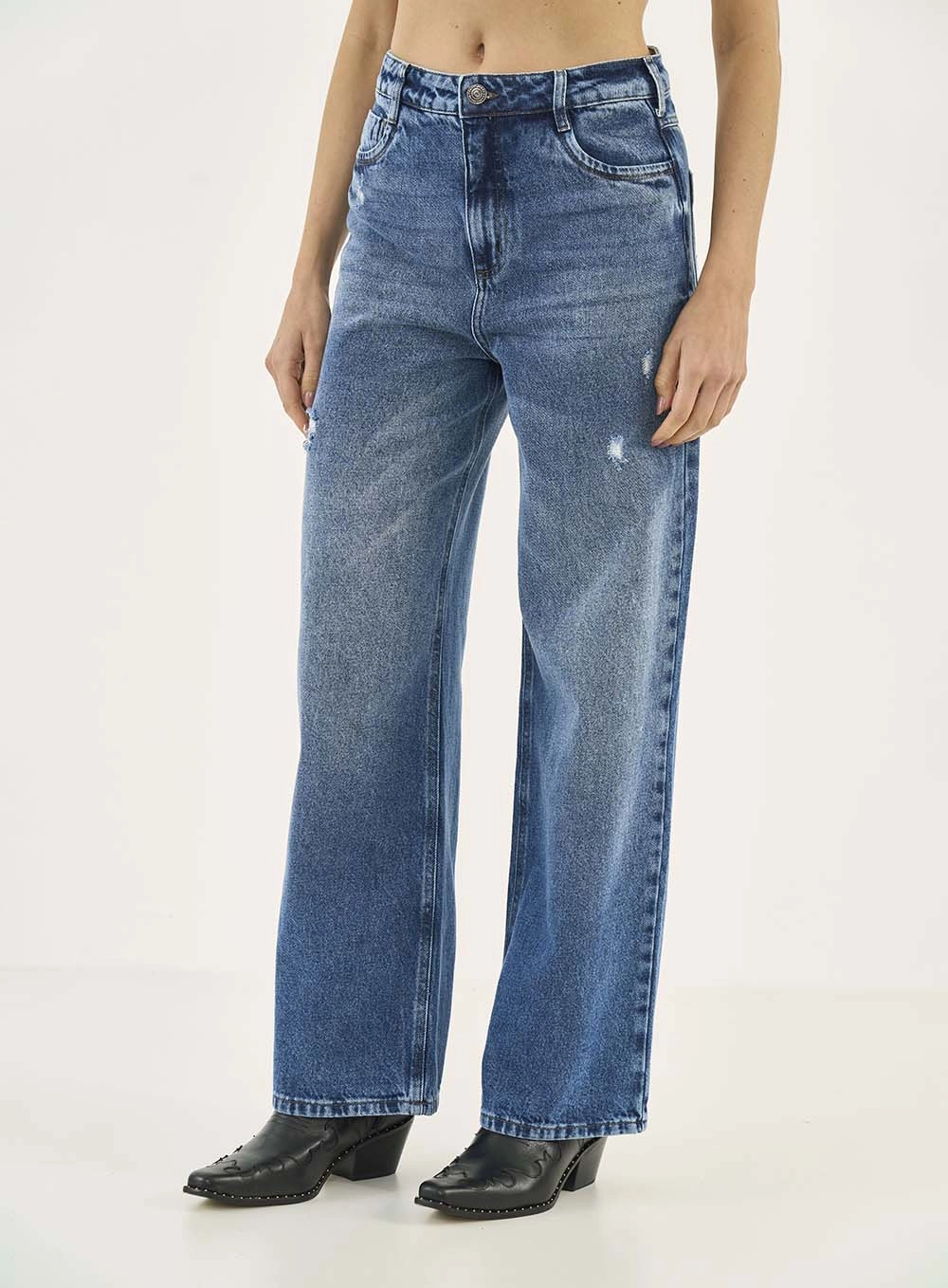 Calça Jeans Wide Leg Seul Índigo