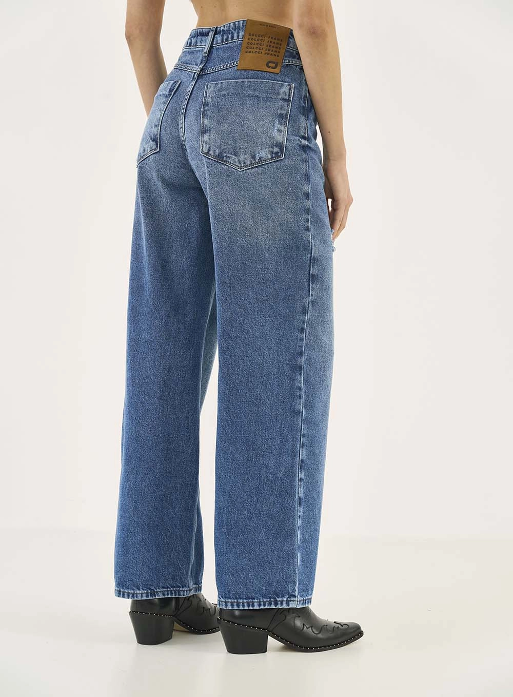 Calça Jeans Wide Leg Seul Índigo