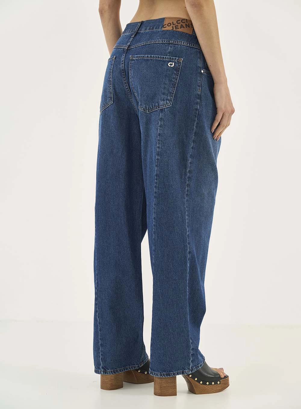 Calça Jeans Baggy Barcelona Cós Assimétrico Índigo
