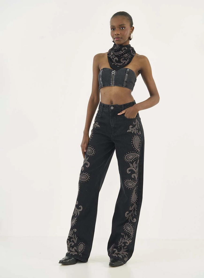 Calça Jeans Berlim Com Aplicação