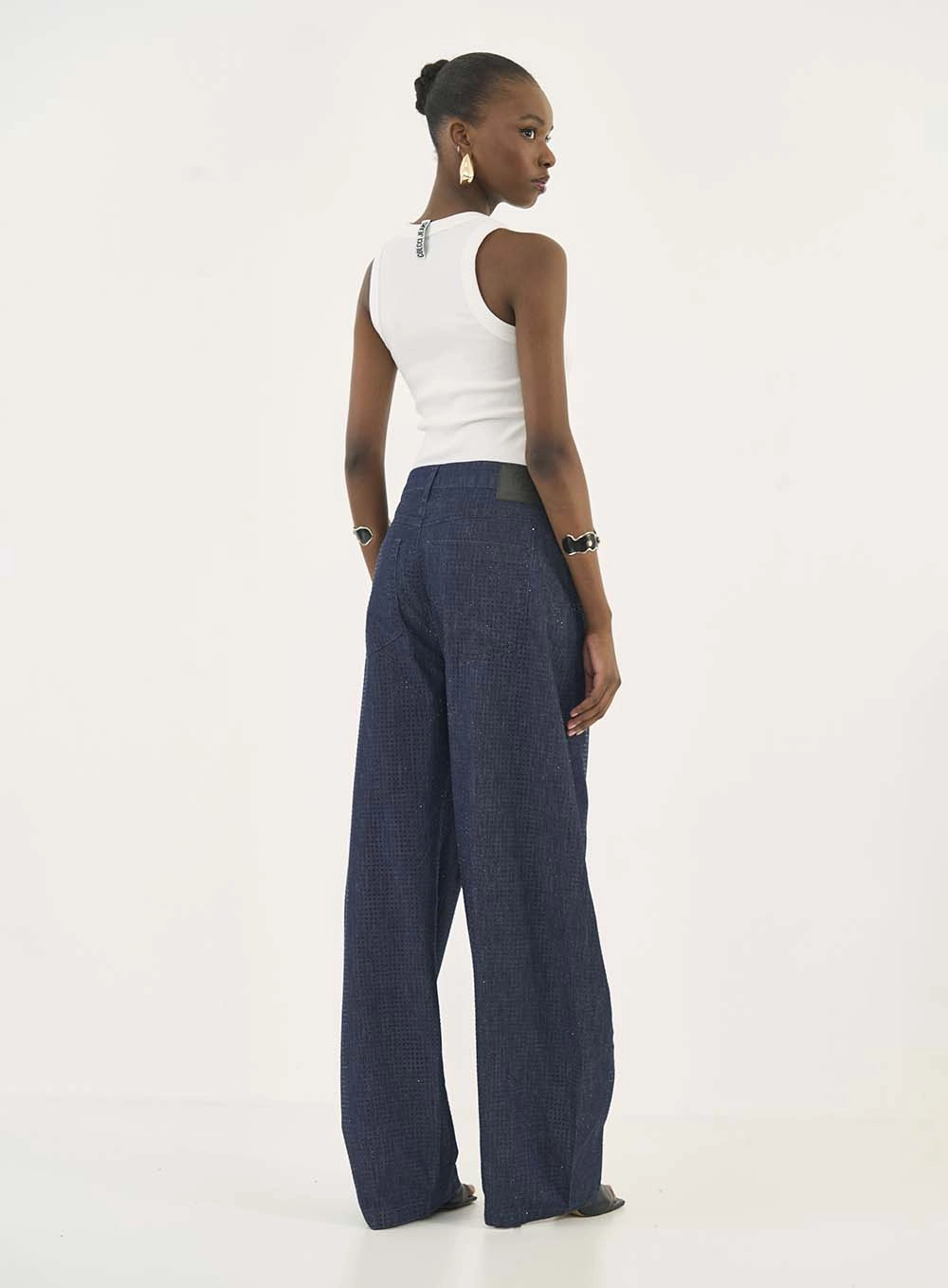 Calça Jeans Dublin Com Aplicação Índigo