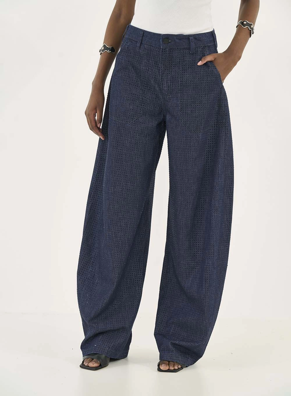 Calça Jeans Dublin Com Aplicação Índigo