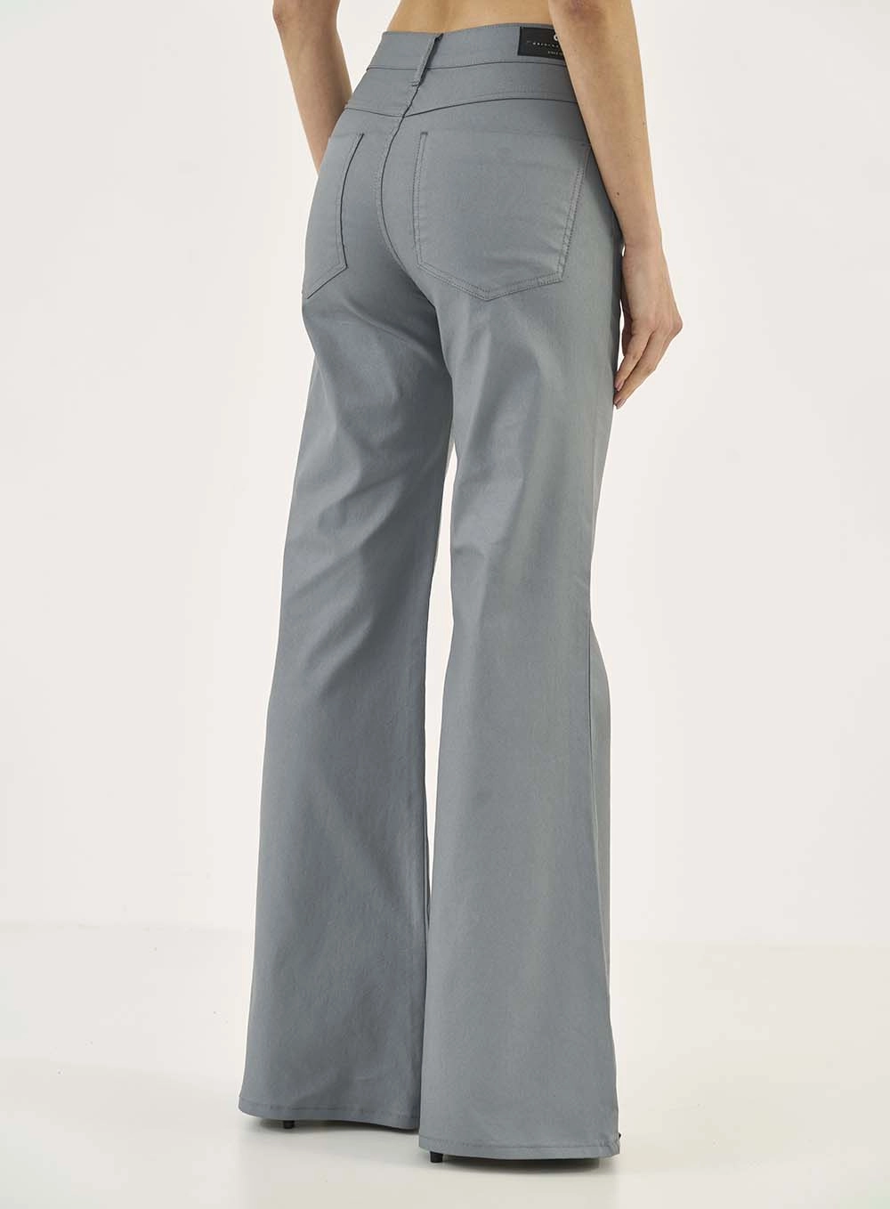 Calça Sarja Resinada Madrid Boot Cut Cinza