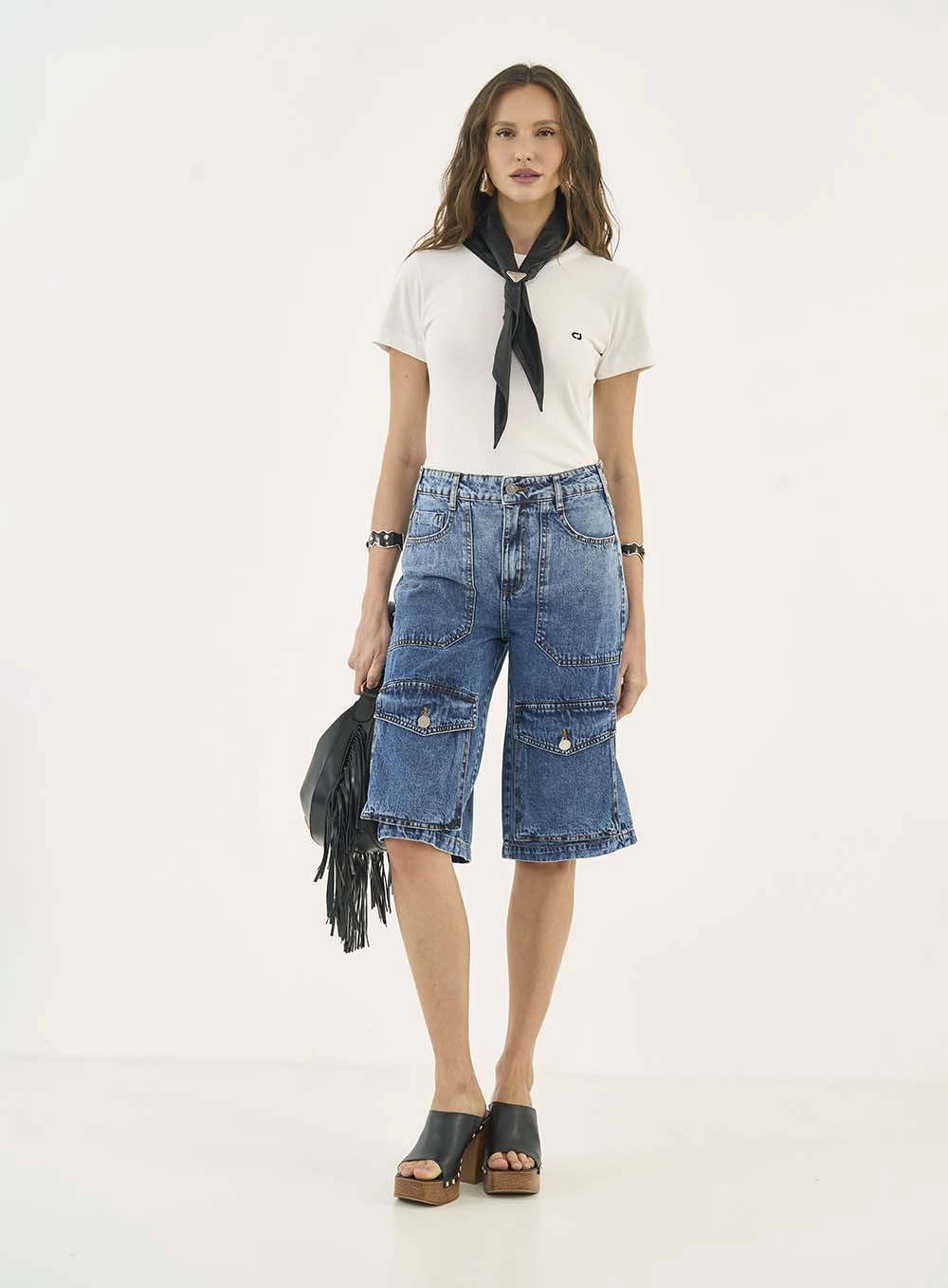 Bermuda Jeans Cancun Índigo
