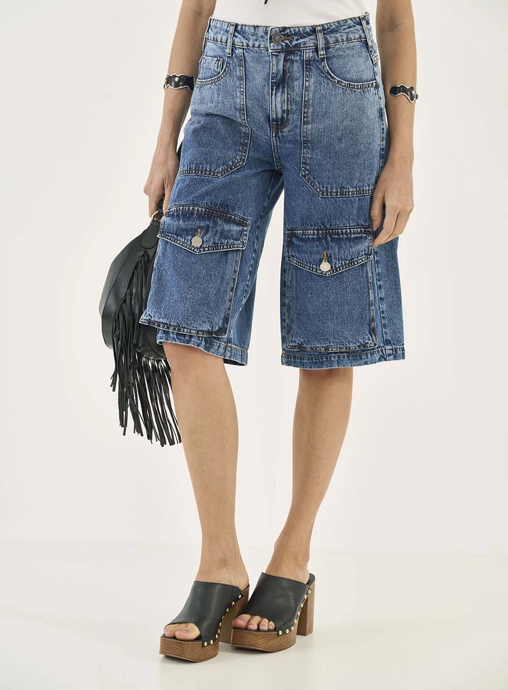 Bermuda Jeans Cancun Índigo