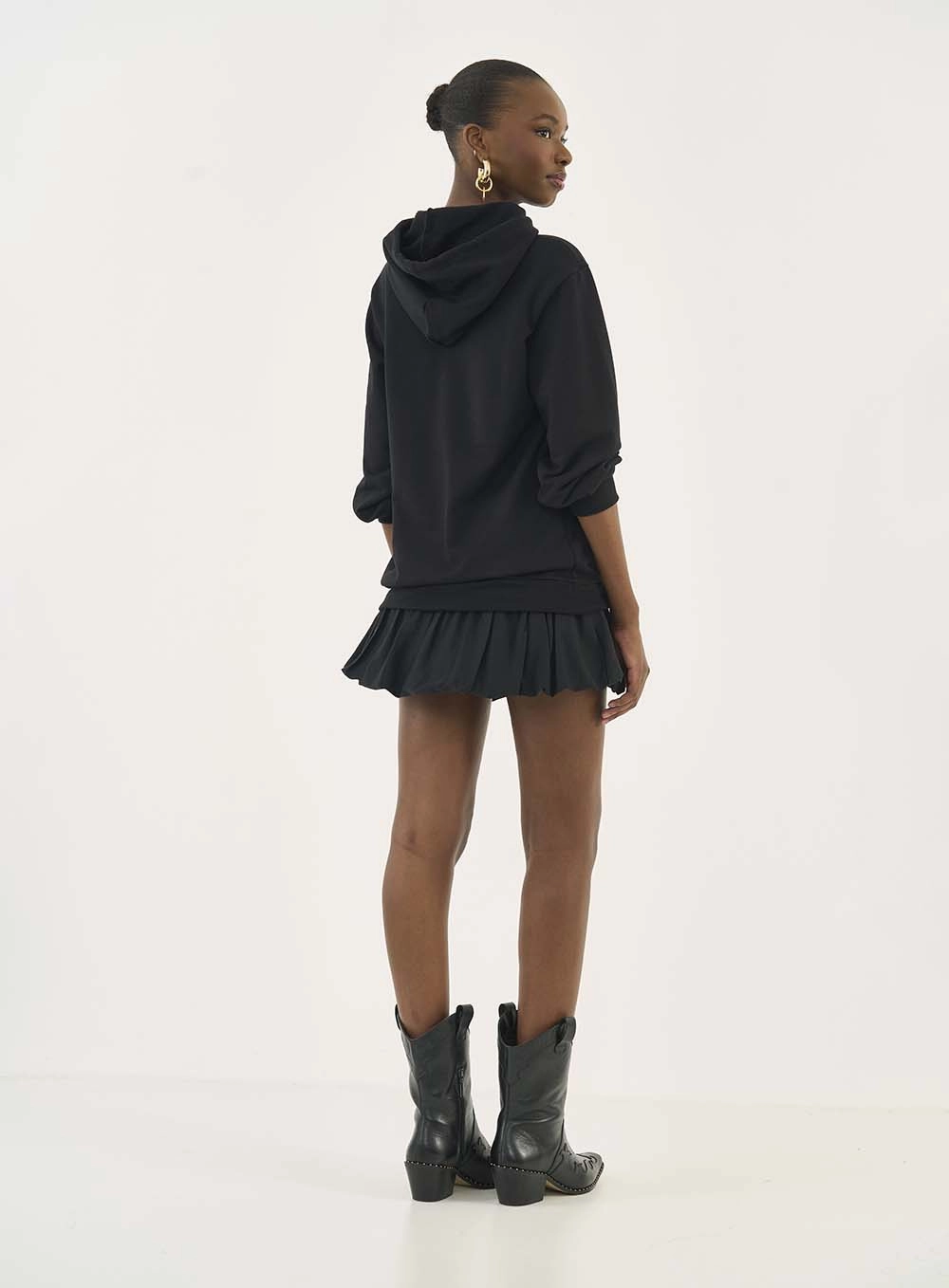 Saia Slim Balonê Preto