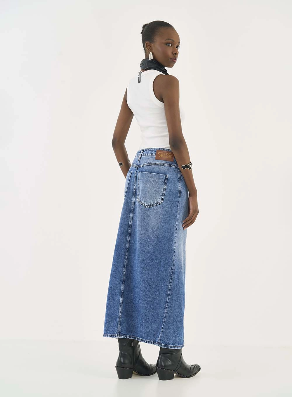 Saia Jeans Índigo
