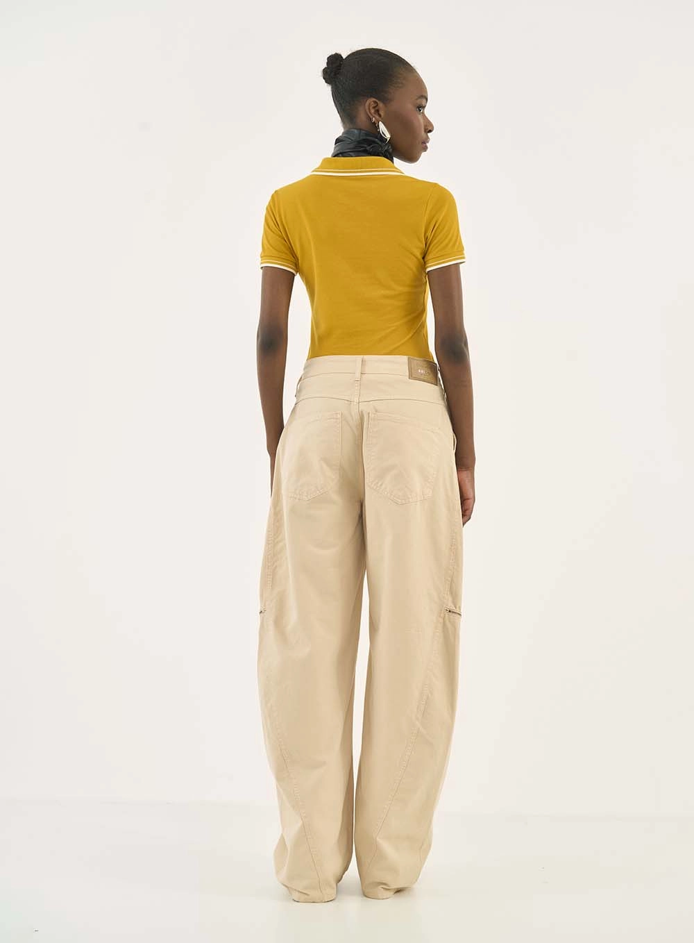 Polo Slim Manga Curta Amarelo