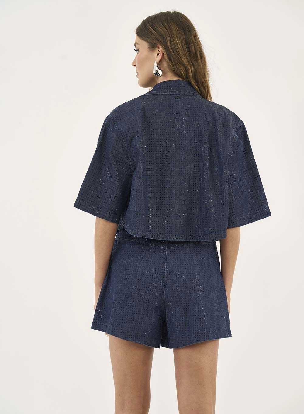 Camisa Jeans Com Aplicação Índigo